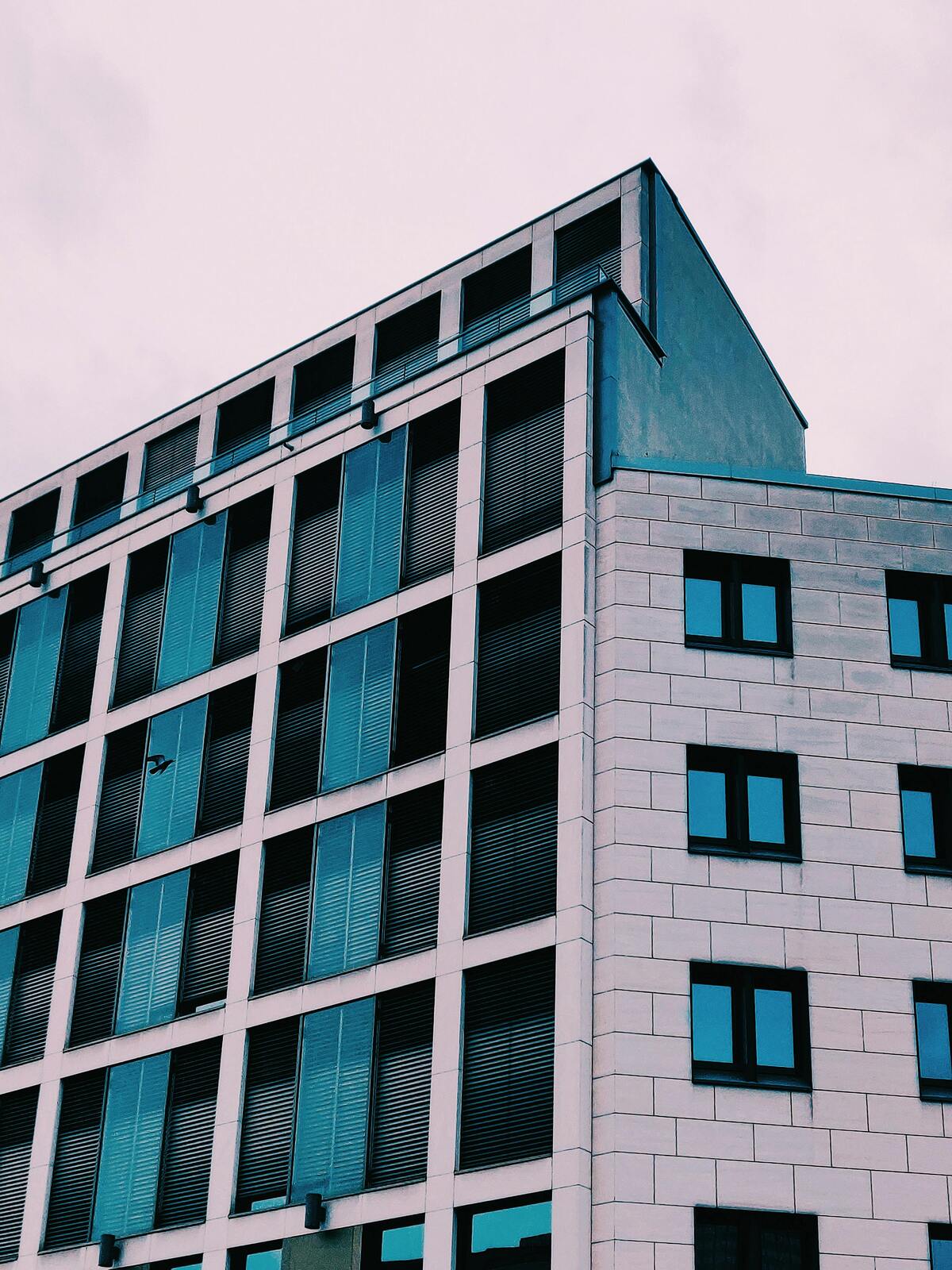 Modern residential tower facade